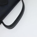 Christian Dior Trotter Canvas Handtas PVC 2-weg Marine Goud Auth BA2861-7