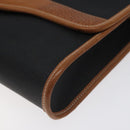 Christian Dior Shoulder Bag PVC Leather Black Gold Auth BA2862-10