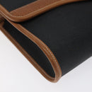 Christian Dior Shoulder Bag PVC Leather Black Gold Auth BA2862-11