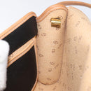 Christian Dior Shoulder Bag PVC Leather Black Gold Auth BA2862-19