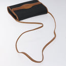 Christian Dior Shoulder Bag PVC Leather Black Gold Auth BA2862-7