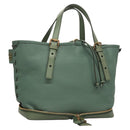 Chloe Ellen Tote Bag Leather Green Auth BA2869-1