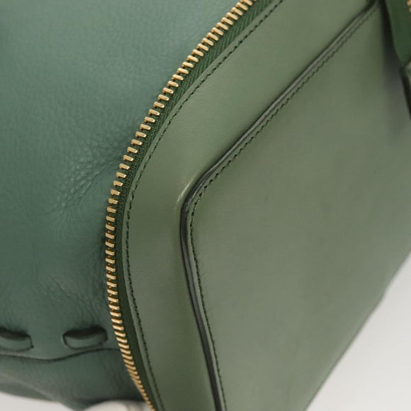 Chloe Ellen Tote Bag Leather Green Auth BA2869
