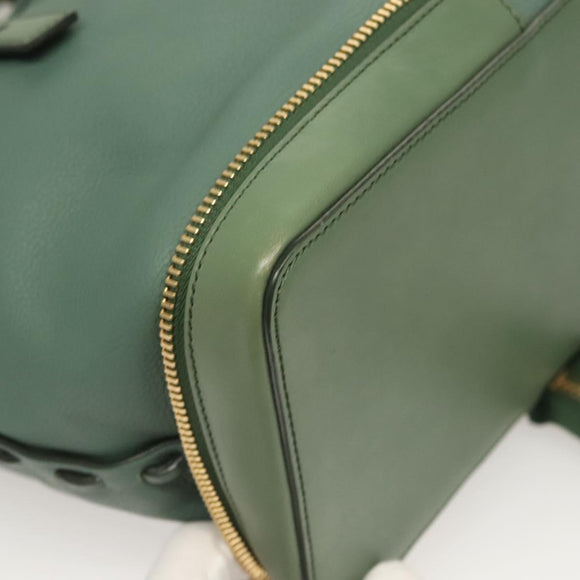 Chloe Ellen Tote Bag Leather Green Auth BA2869