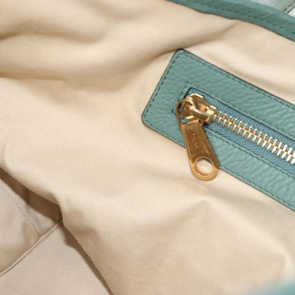 Chloe Ellen Tote Bag Leather Green Auth BA2869
