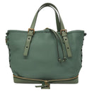 Chloe Ellen Tote Bag Leather Green Auth BA2869-2