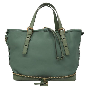 Chloe Ellen Tote Bag Leather Green Auth BA2869 - 0