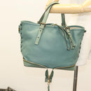 Chloe Ellen Tote Bag Leather Green Auth BA2869-22