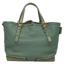 Chloe Ellen Tote Bag Leather Green Auth BA2869-3