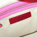 VALENTINO Rock Studs Hand Bag Leather 2way Pink Gold Auth BA2876-20