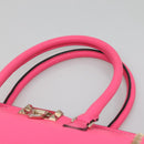 VALENTINO Rock Studs Hand Bag Leather 2way Pink Gold Auth BA2876-14