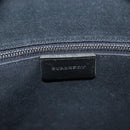 BURBERRY Nova Check Hand Bag Wool Black Silver Auth BA2877-11