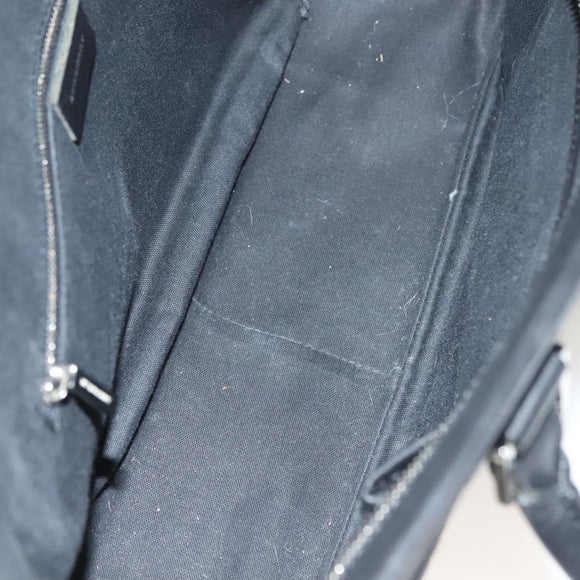 BURBERRY Nova Check Hand Bag Wool Black Silver Auth BA2877