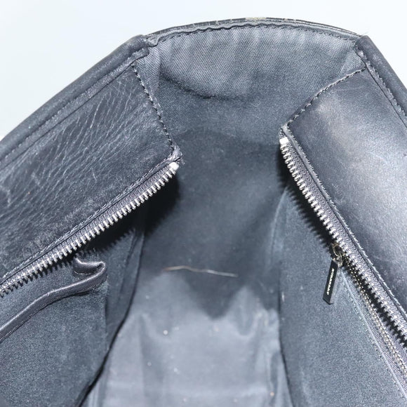 BURBERRY Nova Check Hand Bag Wool Black Silver Auth BA2877