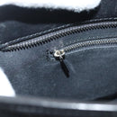 BURBERRY Nova Check Hand Bag Wool Black Silver Auth BA2877-19