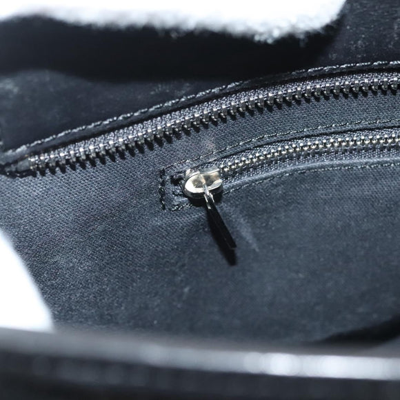 BURBERRY Nova Check Hand Bag Wool Black Silver Auth BA2877