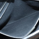 BURBERRY Nova Check Hand Bag Wool Black Silver Auth BA2877-20