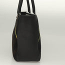 BURBERRY Nova Check Hand Bag Wool Black Silver Auth BA2877-4