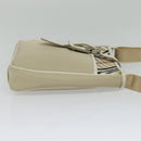 BURBERRY Nova Check Shoulder Bag Nylon Beige Silver Auth BA2878-5