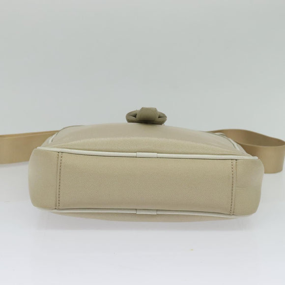 BURBERRY Nova Check Shoulder Bag Nylon Beige Silver Auth BA2878