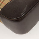 BURBERRY Nova Check Tote Bag Canvas Beige Silver Auth BA2880-15