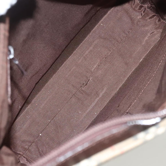 BURBERRY Nova Check Tote Bag Canvas Beige Silver Auth BA2880