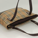BURBERRY Nova Check Tote Bag Canvas Beige Silver Auth BA2880-6