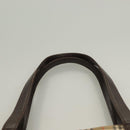 BURBERRY Nova Check Tote Bag Canvas Beige Silver Auth BA2880-8