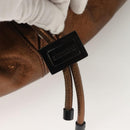 BURBERRY Shoulder Bag Leather Bronze Auth BA2881-9