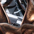 BURBERRY Shoulder Bag Leather Bronze Auth BA2881-11