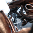 BURBERRY Shoulder Bag Leather Bronze Auth BA2881-20