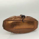 BURBERRY Shoulder Bag Leather Bronze Auth BA2881-5