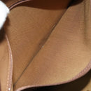 Burberrys Nova Check Boston Bag Canvas Beige Gold Auth BA2882-20