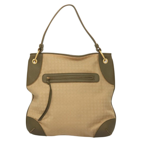 BOTTEGA VENETA Shoulder Bag Canvas Beige Auth BA2883