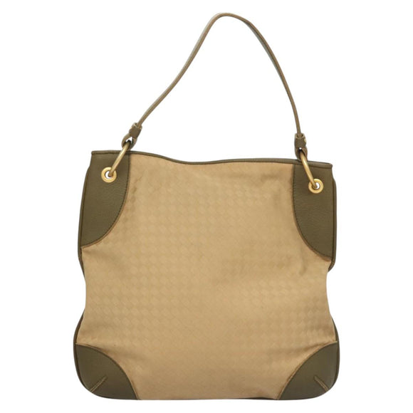 BOTTEGA VENETA Shoulder Bag Canvas Beige Auth BA2883