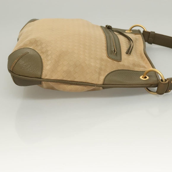BOTTEGA VENETA Shoulder Bag Canvas Beige Auth BA2883