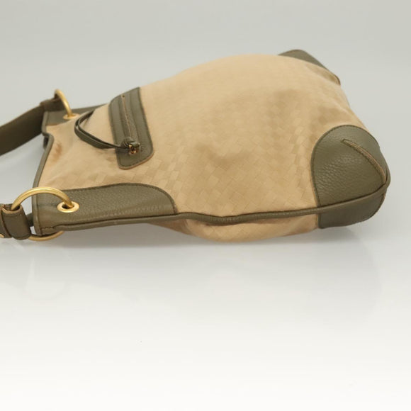 BOTTEGA VENETA Shoulder Bag Canvas Beige Auth BA2883