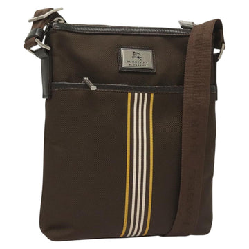 BURBERRY Black label Shoulder Bag Canvas Brown Auth BA2884