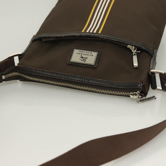 BURBERRY Black label Shoulder Bag Canvas Brown Auth BA2884