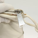 BOTTEGA VENETA MAXI INTRECCIATO Clutch Bag Leather Silver White Auth BA2892-14