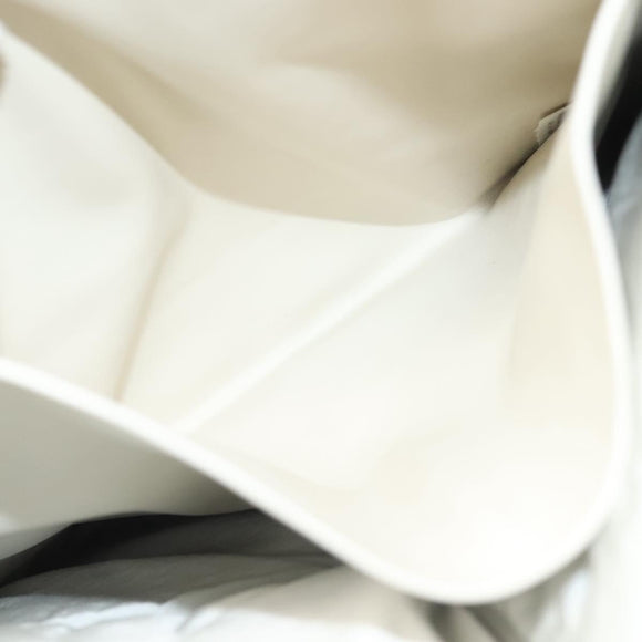 BOTTEGA VENETA MAXI INTRECCIATO Clutch Bag Leather Silver White Auth BA2892