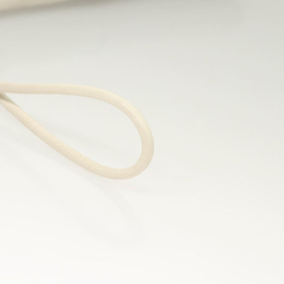 BOTTEGA VENETA MAXI INTRECCIATO Clutch Bag Leather Silver White Auth BA2892