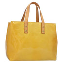 LOUIS VUITTON Monogram Vernis Reade PM Hand Bag Beige M91334 LV Auth BA2895-1