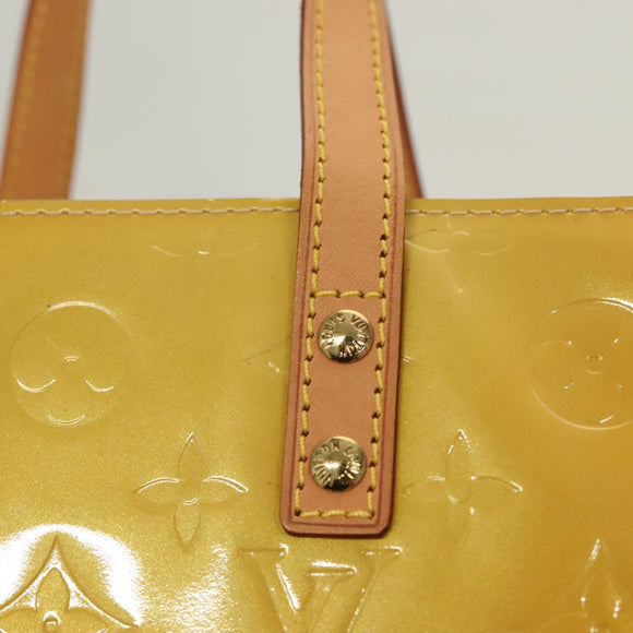 LOUIS VUITTON Monogram Vernis Reade PM Hand Bag Beige M91334 LV Auth BA2895