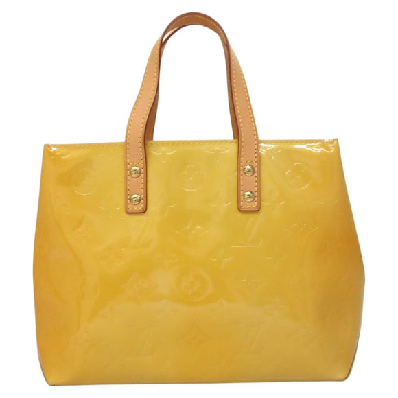 LOUIS VUITTON Monogram Vernis Reade PM Hand Bag Beige M91334 LV Auth BA2895