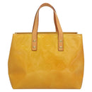 LOUIS VUITTON Monogram Vernis Reade PM Hand Bag Beige M91334 LV Auth BA2895-2