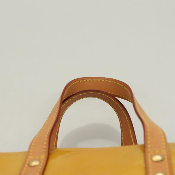 LOUIS VUITTON Monogram Vernis Reade PM Hand Bag Beige M91334 LV Auth BA2895