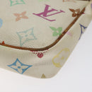 LOUIS VUITTON Multicolor Pochette Accessoires Pouch White M92649 Auth BA2896-15