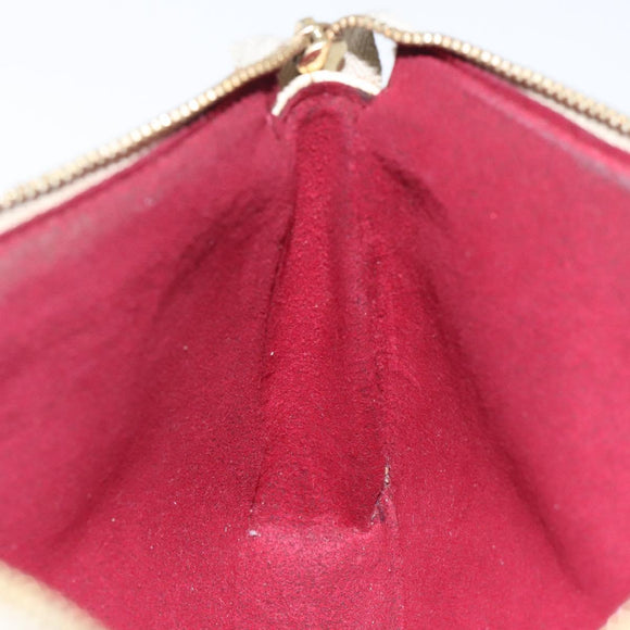 LOUIS VUITTON Multicolor Pochette Accessoires Pouch White M92649 Auth BA2896