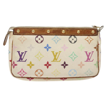 LOUIS VUITTON Multicolor Pochette Accessoires Pouch White M92649 Auth BA2896 - 0